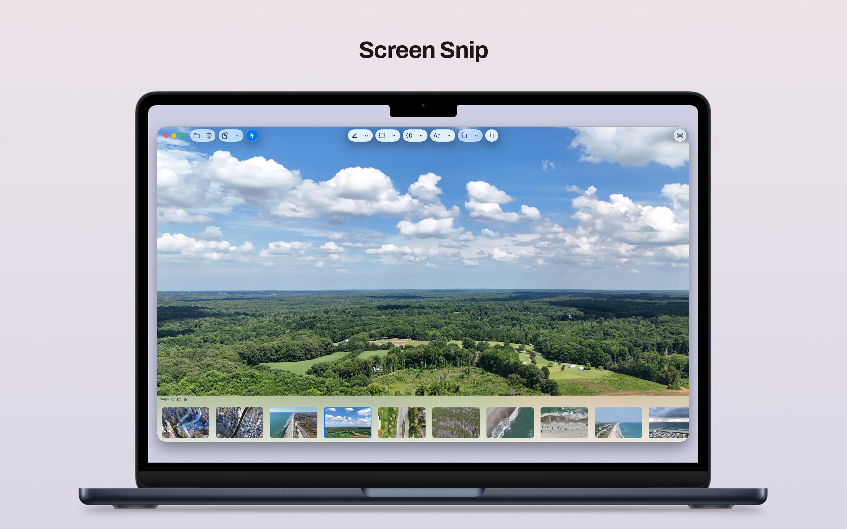 Screen Snip editor showing screenshot markup tools