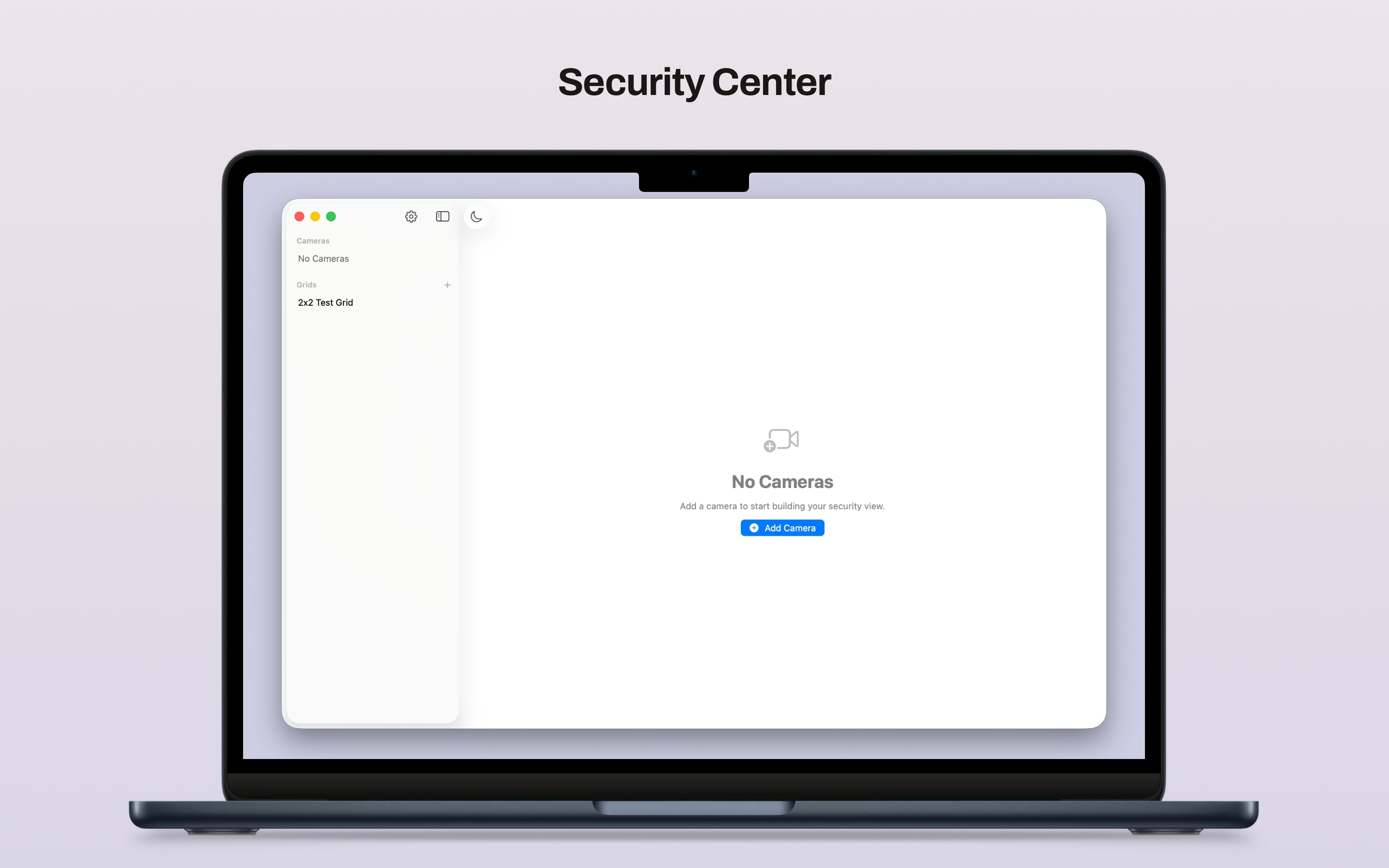 Security Center saved grid on macOS