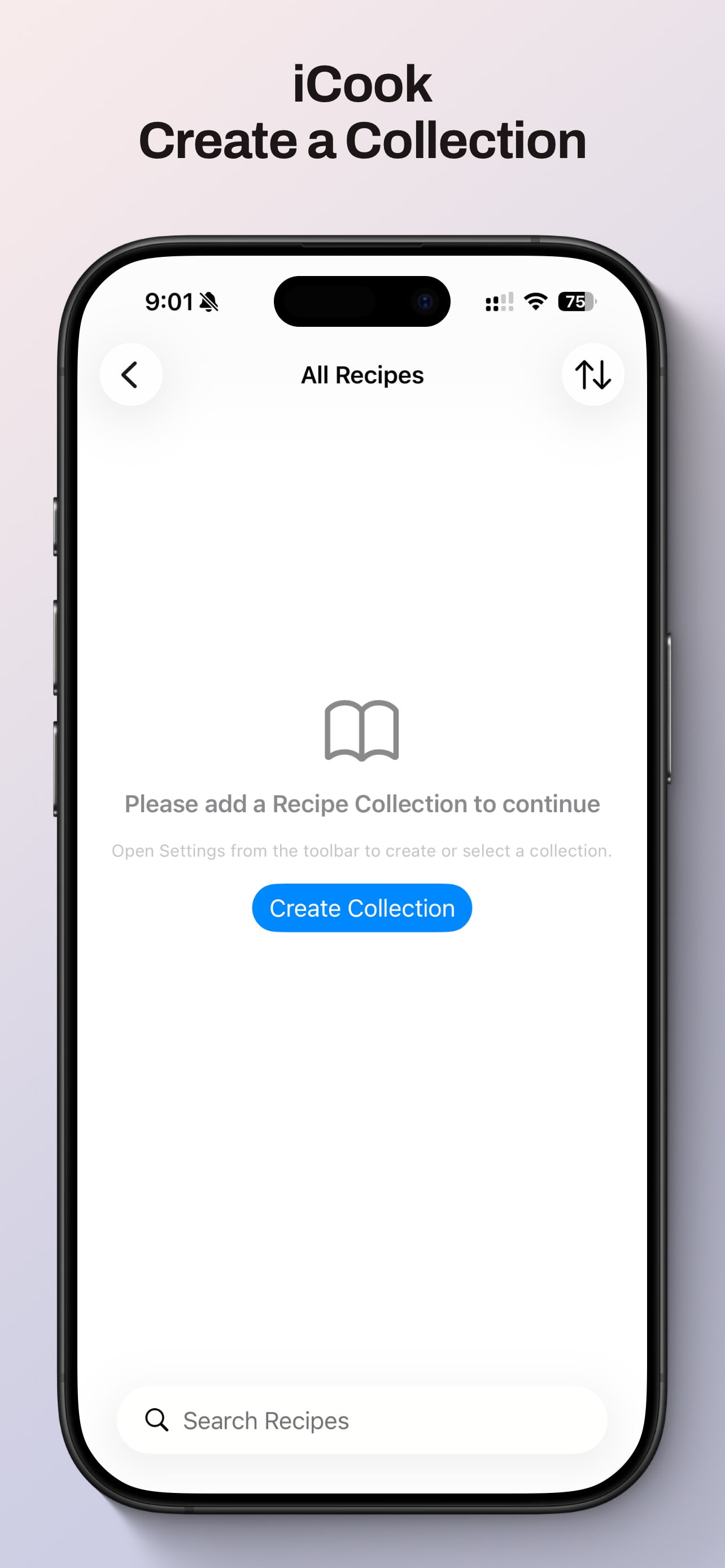 Create a collection in iCook